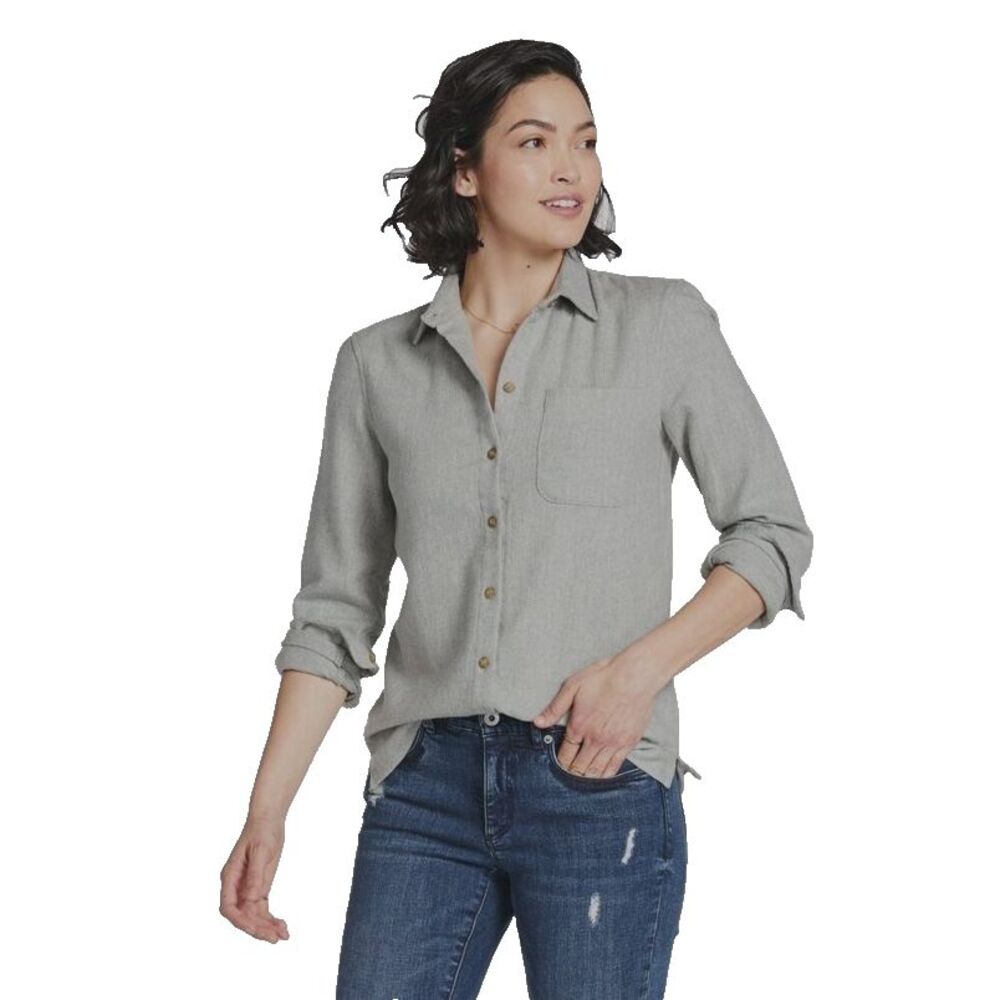 The North Face size Small Button soft Cozy Flannel top Roll Sleeve outdoor work